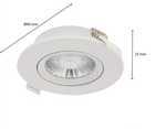LED Inbouwspot Vesto | 6W dimbaar | IP44 | Ø90 mm | diepte 26 mm