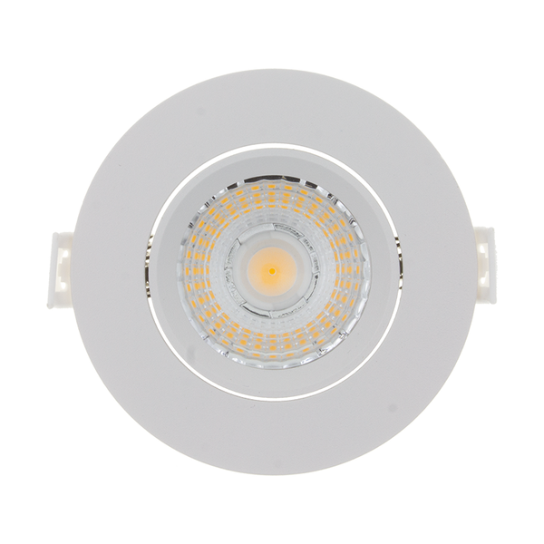 LED Inbouwspot Vesto Mat Wit | 6W dimbaar | IP44 | Ø90 mm | diepte 26 mm