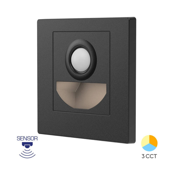 LED Steplight Steno Zwart | 1,5W CCT | IP20 | Bewegingssensor