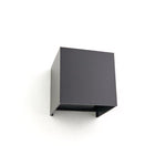 LED Wandlamp COB Kubus | Up & Down | Warm Wit 3000K | Zwart | IP54