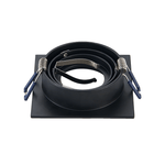 LED Inbouwspot Ceres | Dimbaar | IP20 | 3,8W | Vierkant | Plat | Zaagmaat: Ø80-85 mm | Inbouwdiepte: 38 mm | Mat Zwart