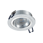 LED Inbouwspot Baldr | Dimbaar | IP20 | 3,8W | Plat Design | Zaagmaat: Ø80-85 mm | Inbouwdiepte: 38 mm | Geborsteld Aluminium
