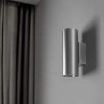 LED Wandlamp Rond Up & Down | Dubbele GU10 | Zilver | IP44
