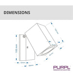 LED Wandlamp Rond Up & Down | Dubbele GU10 | Zilver | IP44