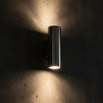 LED Wandlamp Rond Up & Down | Dubbele GU10 | Zilver | IP44