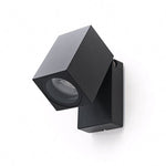 LED Wandlamp Kantelbaar Vierkant | GU10 | Mat Zwart | IP44