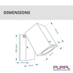LED Wandlamp Kantelbaar Vierkant Mat Zwart | GU10 | IP44