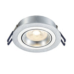 LED Inbouwspot Feno | Dimbaar | IP20 | 3,8W | Plat Design | Zaagmaat: Ø80-85 mm | Inbouwdiepte: 38 mm | Geborsteld Aluminium