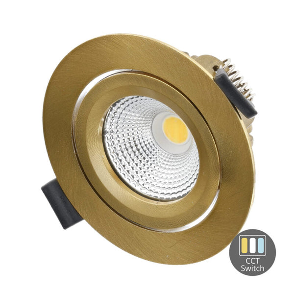 LED Inbouwspot Lesto Goud | 4W/6W CCT dimbaar | IP65 | Ø68 mm