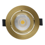 LED Inbouwspot Lesto | Dimbaar | IP65 | 4W/6W | CCT Switch (2700K/3000K/4000K) | Zaagmaat: Ø68-75 mm | Inbouwdiepte: 29 mm | Goud