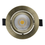 LED Inbouwspot Lesto | Dimbaar | IP65 | 4W/6W | CCT Switch (2700K/3000K/4000K) | Zaagmaat: Ø68-75 mm | Inbouwdiepte: 29 mm | Satin Metallic