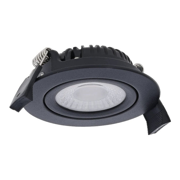 LED Inbouwspot Lyvo Mat Zwart | 5W/7W CCT dimbaar | IP65 | diepte 25 mm