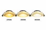 LED Inbouwspot Lyvo | Dimbaar | IP65 | 5W/7W | CCT Switch (2700K/3000K/4000K) | Inbouwdiepte: 25 mm | Goud