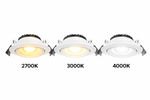 LED Inbouwspot Lyvo | Dimbaar | IP65 | 5W/7W | CCT Switch (2700K/3000K/4000K) | Inbouwdiepte: 25 mm | Mat Wit