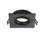 LED Inbouwspot Plano | Dimbaar | IP20 | 3,8W | Vierkant | Plat | Zaagmaat: Ø80-85 mm | Inbouwdiepte: 38 mm | Mat Zwart
