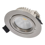 LED Inbouwspot Omega | Dimbaar | IP44 | 5W | Dim-to-Warm (2200K-3000K) | Zaagmaat: Ø70-75 mm | Inbouwdiepte: 25 mm | Zilver