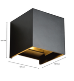 LED Wandlamp Kubo | G9 | IP65 | Kubus | Mat Zwart