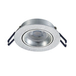 LED Inbouwspot Aurora | Dimbaar | IP20 | 3,8W | Plat Design | Zaagmaat: Ø70-75 mm | Inbouwdiepte: 38 mm | Geborsteld RVS
