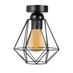 Opbouwspot Plafondlamp Zwart 4W – E27 – Inclusief Lichtbron