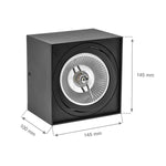 LED Opbouwspot Quadro | AR111 / ES111 | Vierkant | Mat Zwart