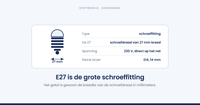 Wat is een E27-fitting?