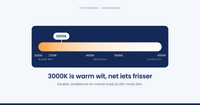 Welke lichtkleur is 3000K?