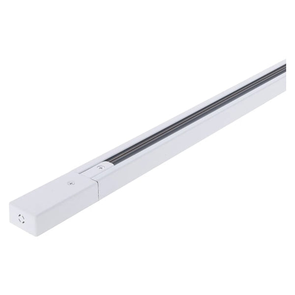 1-Fase Rail 1 m Wit | Incl. voeding en eindkap