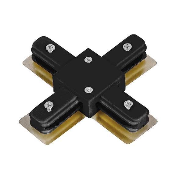 1-Fase Rail X-connector Zwart | Kruising
