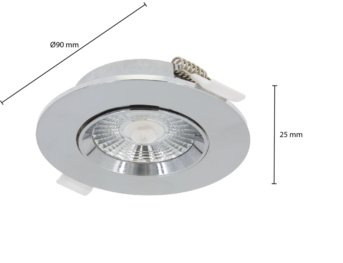LED Inbouwspot Cavo Chroom