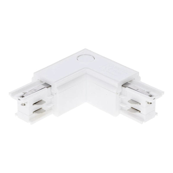 3-Fase Rail L-connector Wit | Binnen- of buitenbocht