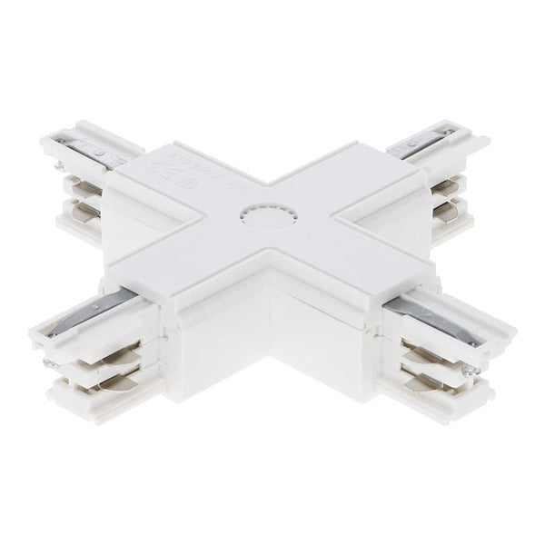 3-Fase Rail X-connector Wit | Kruising