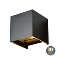 LED Wandlamp COB Kubus CCT Mat Zwart
