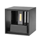 LED Wandlamp COB Kubus Dim2Warm Mat Grijs