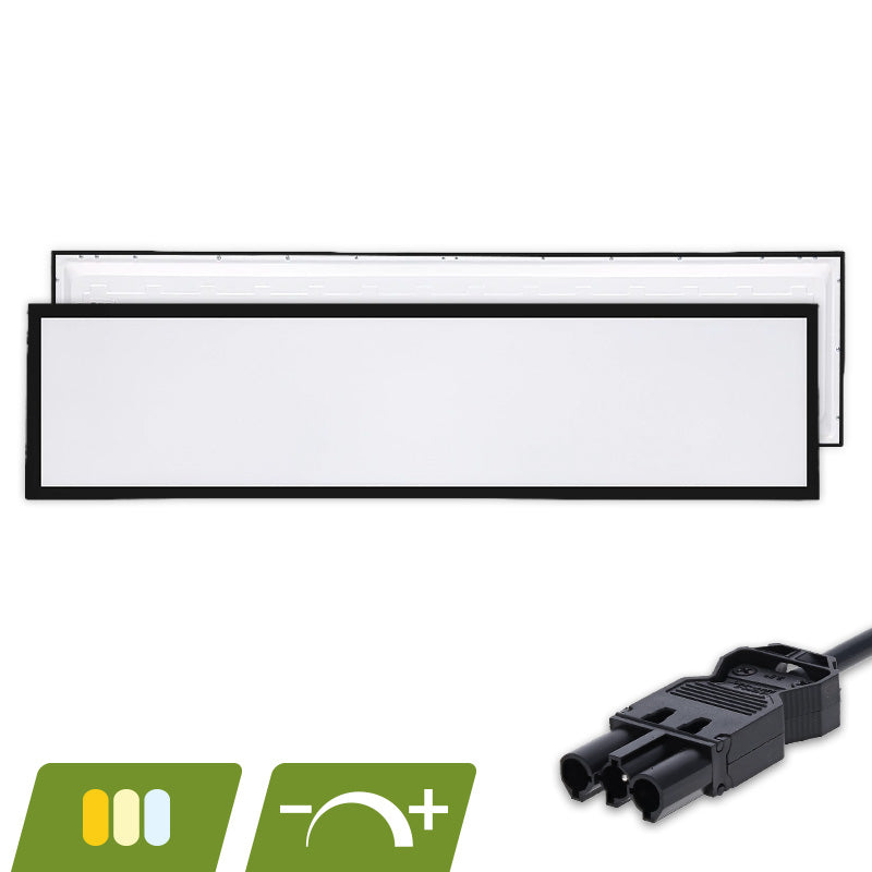 LED Paneel Europa 120x30 | 30W | CCT | Dimbaar Zwart