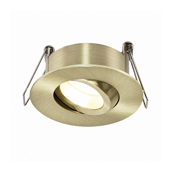 LED Inbouwspot Privo Metallic Geborsteld Goud | GU10/MR16 | IP65 | Ø68 mm