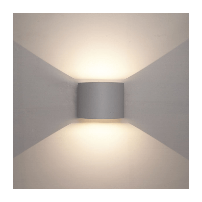 LED Wandlamp COB Rond Grijs