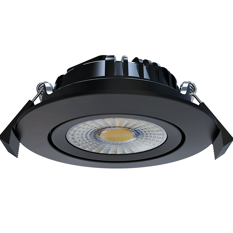 LED Inbouwspot Milan | Dimbaar | IP65 | 6W | White Switch (2700K/3000K/4000K) | Zaagmaat: Ø70-75 mm | Inbouwdiepte: 25 mm | Mat Zwart