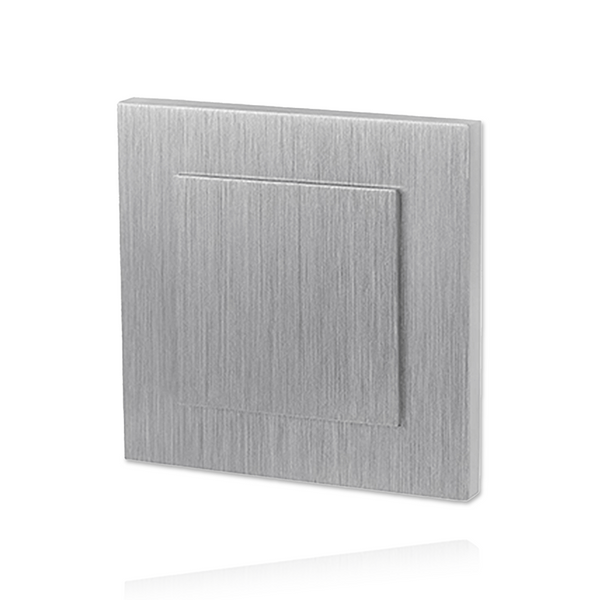 Opzetstuk Trapverlichting Trevo Aluminium | Vierkant open | 80 × 80 × 12 mm