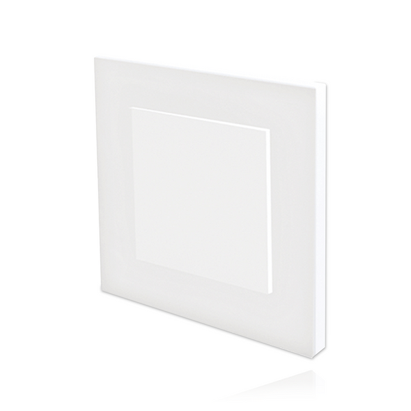 Opzetstuk Trapverlichting Trevo Wit | Vierkant open | 80 × 80 × 12 mm