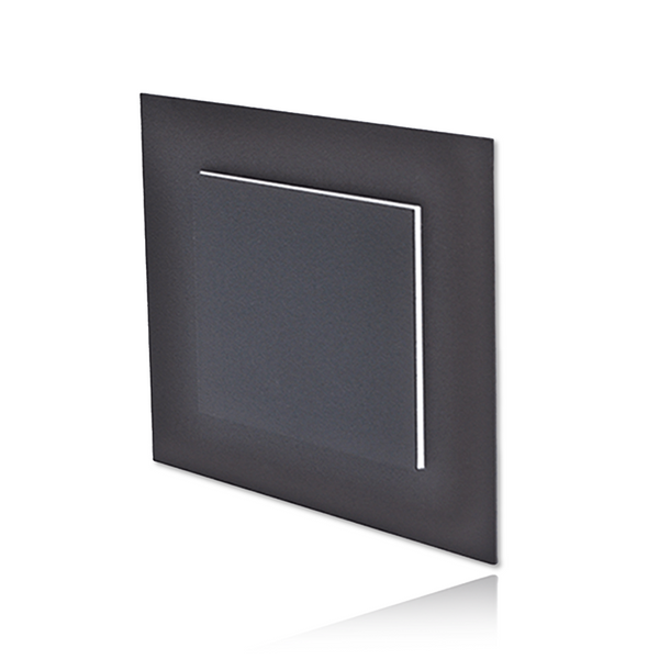 Opzetstuk Trapverlichting Trevo Zwart | Vierkant open | 80 × 80 × 12 mm