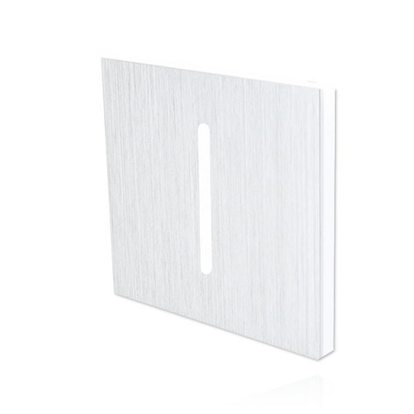 Opzetstuk Trapverlichting Trevo Aluminium | Vierkant, licht midden | 80 × 80 × 10 mm