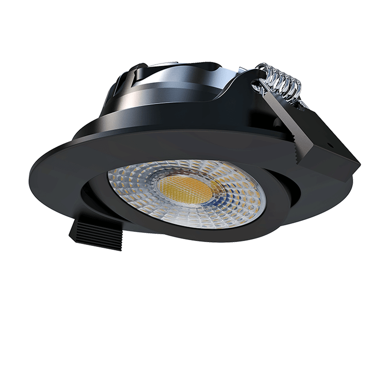 LED Inbouwspot Milan Mat Zwart White Switch