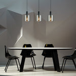 LED Hanglamp Fumo | 3x E27 | Smoky Glass | Mat Zwart