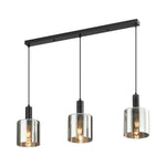 LED Hanglamp Fumo | 3x E27 | Smoky Glass | Mat Zwart