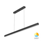 LED Hanglamp Baro | Balk 120cm | 30W | CCT | 3000lm | Mat Zwart