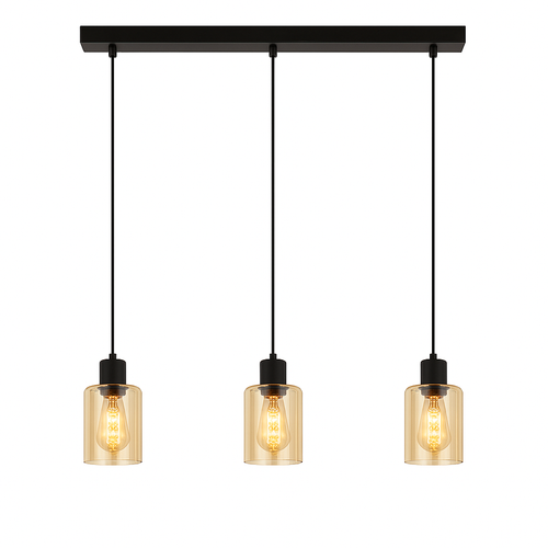 Cilinder Design Hanglamp 3-Lichts Amber
