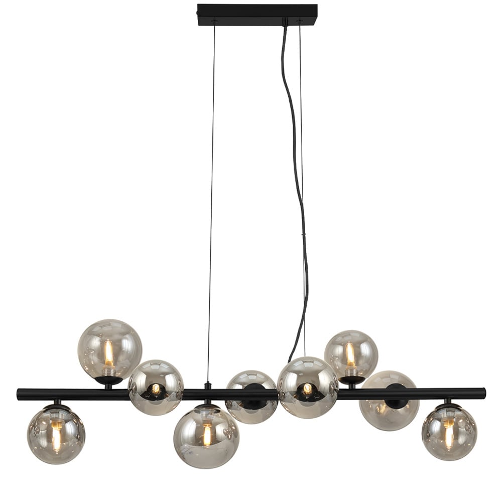 Scala Balls Design Hanglamp 9-Lichts Smoke