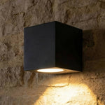 LED GU10 Wandlamp Vierkant Zwart – Strak Design