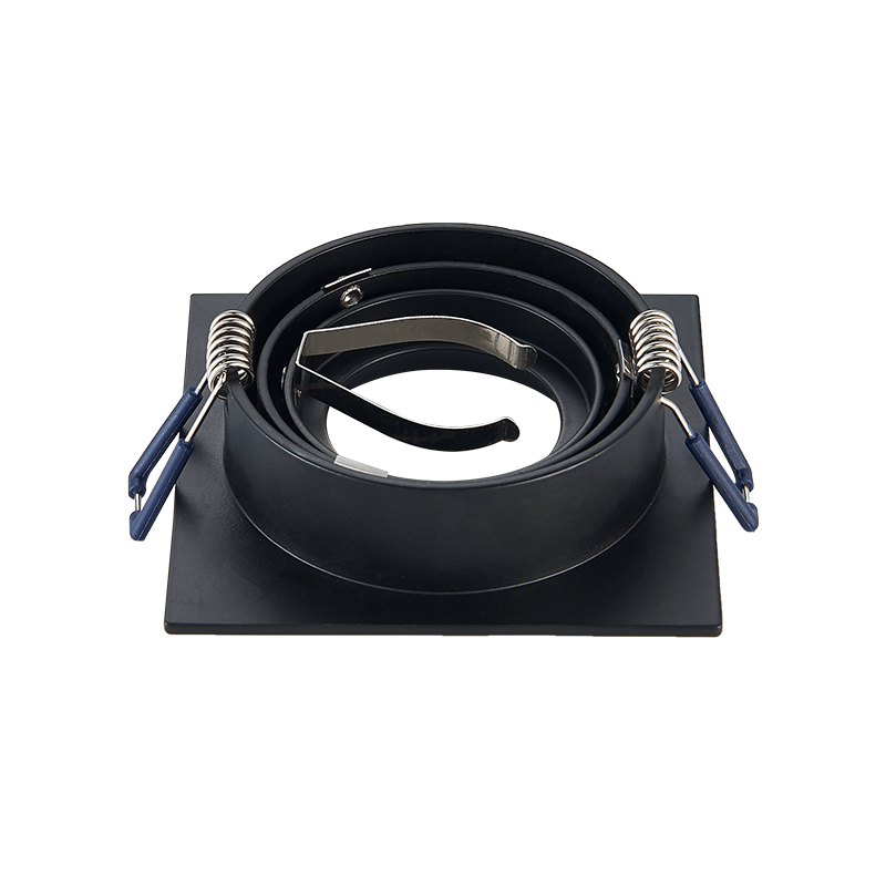 LED Inbouwspot Ceres | Dimbaar | IP20 | 3,8W | Vierkant | Plat | Zaagmaat: Ø80-85 mm | Inbouwdiepte: 38 mm | Mat Zwart