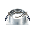 LED Inbouwspot Plano | Dimbaar | IP20 | 3,8W | Vierkant | Plat | Zaagmaat: Ø80-85 mm | Inbouwdiepte: 38 mm | Geborsteld Aluminium